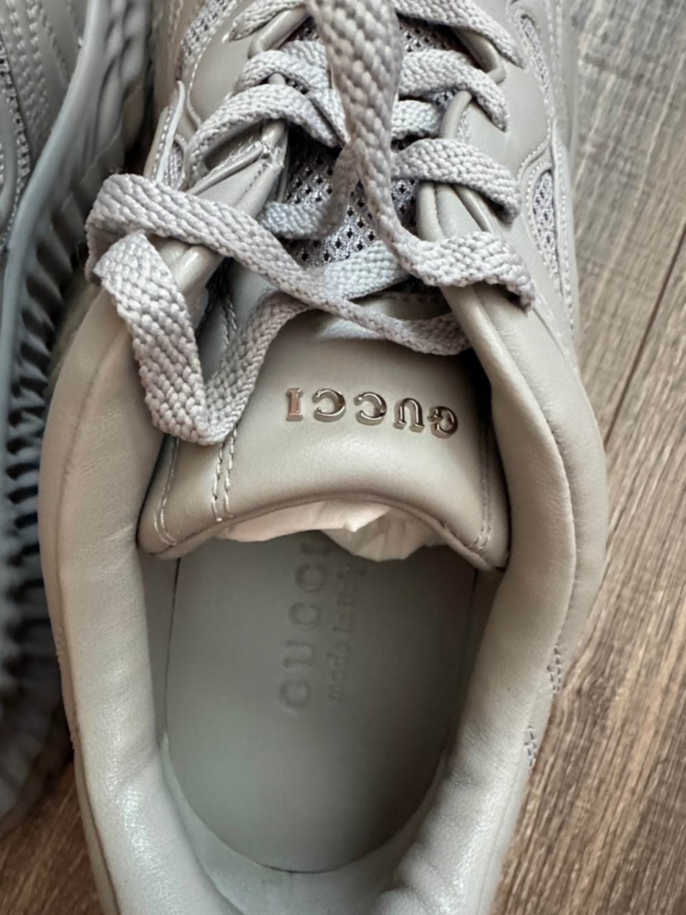 Gucci Light Gray Chunky Wave Sole Sneakers - Picture 3 of 12